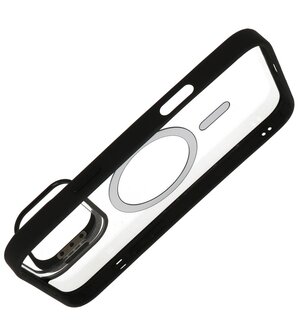 Magsafe Transparant - Camera Beschermer Case met Staande Functie voor iPhone 16 Zwart