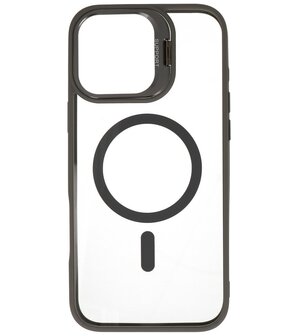 Magsafe Transparant - Camera Beschermer Case met Staande Functie voor iPhone 16 Grijs