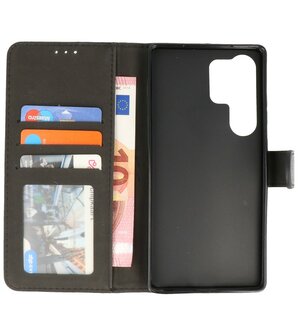 Samsung Galaxy S25 Ultra Hoesje Book Case Portemonnee Telefoonhoesje - Zwart