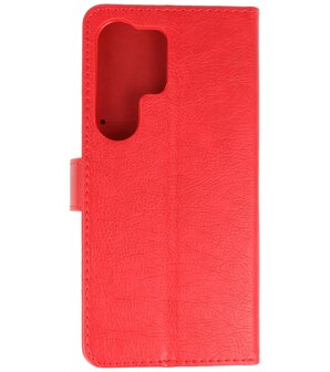 Samsung Galaxy S25 Ultra Hoesje Book Case Portemonnee Telefoonhoesje - Rood