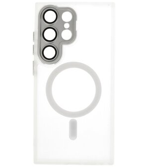 Mat-Transparent met Camera Beschermer Case voor Samsung Galaxy S25 Ultra Wit