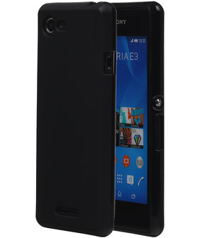 Sony Xperia E3 TPU Hoesje Transparant Zwart