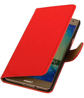 Rood Effen Booktype Samsung Galaxy A7 Wallet Cover Hoesje