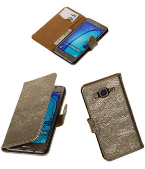 Samsung Galaxy On5 - Lace Goud Booktype Wallet Hoesje