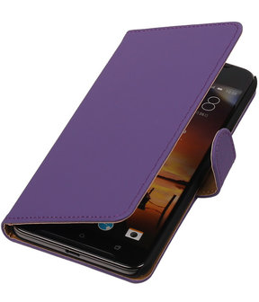 Paars Effen booktype cover hoesje voor HTC One X9