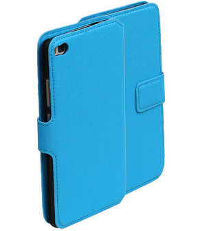 Blauw Huawei P8 TPU wallet case booktype hoesje HM Book