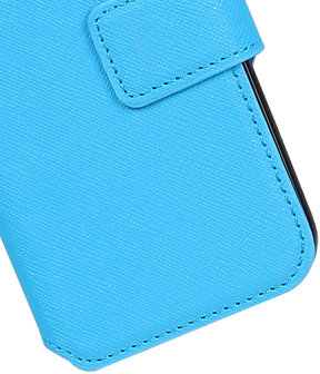 Blauw Huawei P8 TPU wallet case booktype hoesje HM Book