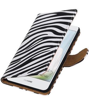 Zebra booktype hoesje voor Huawei Nova