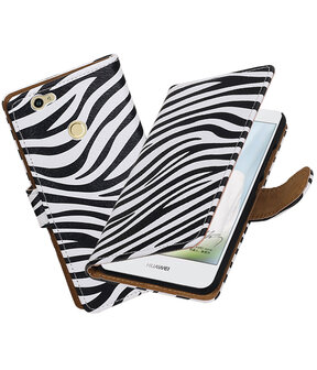 Zebra booktype hoesje voor Huawei Nova