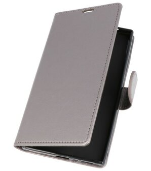 Grijs Wallet Case Hoesje voor Sony Xperia L2