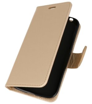 Goud Wallet Case Hoesje voor Huawei Honor 7X