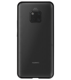 Magnetic Back Cover voor Mate 20 Pro Zwart - Transparant