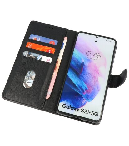 Booktype Wallet Case Telefoonhoesje voor Samsung Galaxy S21 Plus - Zwart