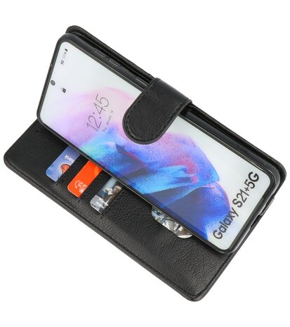 Booktype Wallet Case Telefoonhoesje voor Samsung Galaxy S21 Plus - Zwart