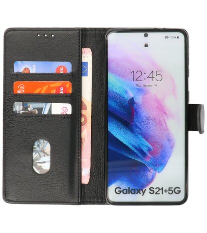 Booktype Wallet Case Telefoonhoesje voor Samsung Galaxy S21 Plus - Zwart