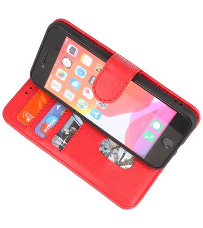 iPhone SE 2020 - iPhone 8 - iPhone 7 Hoesje Book Case Telefoonhoesje Rood