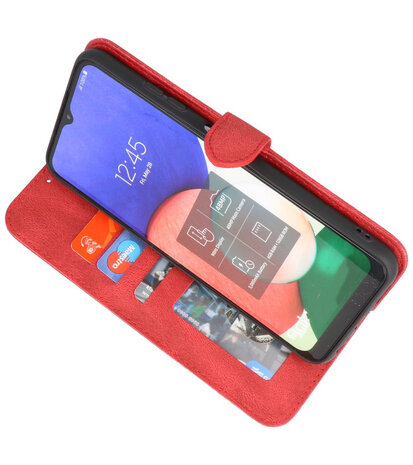 Samsung Galaxy A02s / A03s Hoesje Portemonnee Book Case - Rood