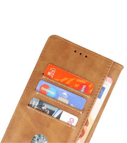 Booktype Hoesje Wallet Case Telefoonhoesje voor Oppo Find X5 Pro - Bruin