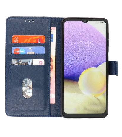 Xiaomi Poco F4 Hoesje Book Case Portemonnee Telefoonhoesje - Navy