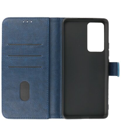 Xiaomi Poco F4 Hoesje Book Case Portemonnee Telefoonhoesje - Navy