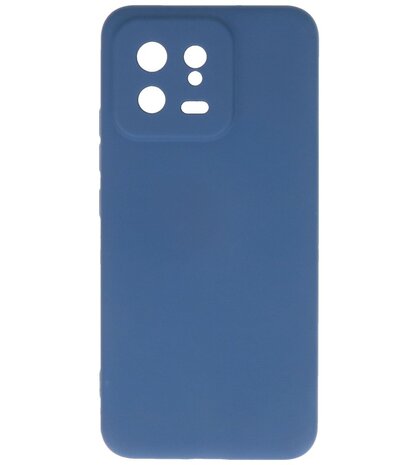 Xiaomi 13 5G Hoesje - 2.0mm Dikke Fashion Telefoonhoesje Backcover - Siliconen Hoesje - Navy