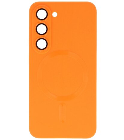 MagSafe Hoesje met Camera Beschermer voor Samsung Galaxy S23 Plus Oranje