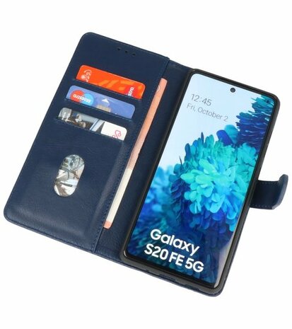 Booktype Wallet Case Telefoonhoesje voor Samsung Galaxy S23 FE - Navy