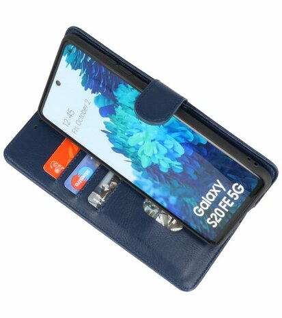 Booktype Wallet Case Telefoonhoesje voor Samsung Galaxy S23 FE - Navy