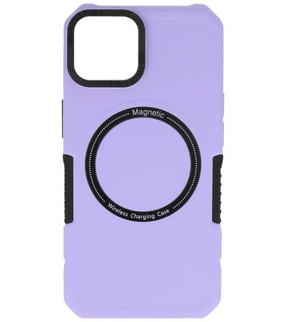 MagSafe Hoesje - Shockproof Back Cover voor de iPhone 14 - Paars