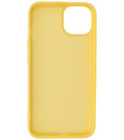 iPhone 15 Hoesje - 2.0mm Dikke Fashion Telefoonhoesje Backcover - Geel