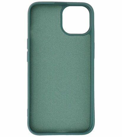 iPhone 15 Hoesje - 2.0mm Dikke Fashion Telefoonhoesje Backcover - Donker Groen