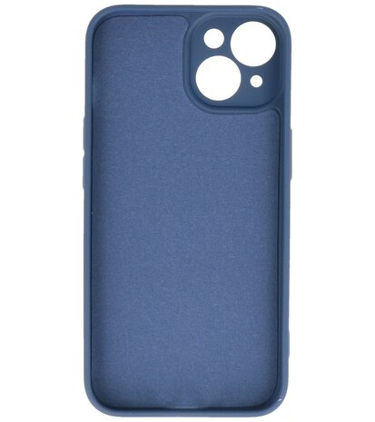 iPhone 14 Hoesje - 2.0mm Dikke Fashion Telefoonhoesje Backcover - Navy