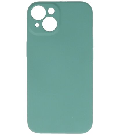 iPhone 14 Hoesje - 2.0mm Dikke Fashion Telefoonhoesje Backcover - Donker Groen