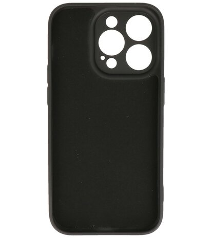 iPhone 14 Pro Hoesje - 2.0mm Dikke Fashion Telefoonhoesje Backcover - Zwart