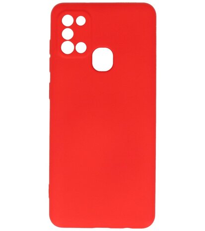 Fashion Backcover Telefoonhoesje voor Samsung Galaxy A21s - Rood