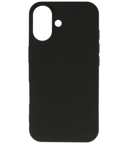 Fashion Color TPU Hoesje voor iPhone 16 Zwart