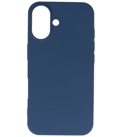 Fashion Color TPU Hoesje voor iPhone 16 Navy