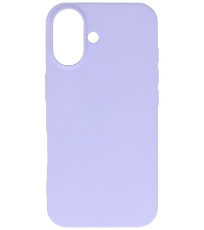 Fashion Color TPU Hoesje voor iPhone 16 Paars