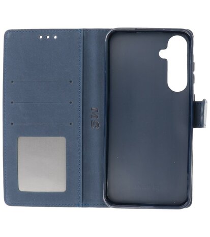 Samsung Galaxy A55 Hoesje Book Case Portemonnee Telefoonhoesje - Navy