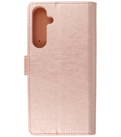 Samsung Galaxy A35 Hoesje Book Case Portemonnee Telefoonhoesje - Roze Goud