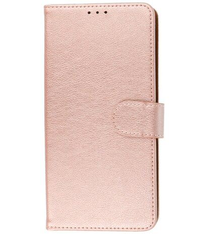 iPhone 16 Plus Hoesje Book Case Portemonnee Telefoonhoesje - Roze Goud