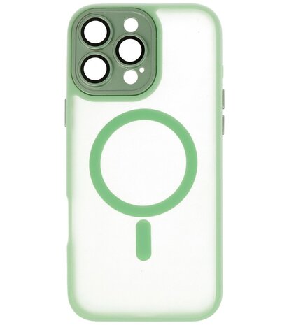 Mat-Transparent met Camera Beschermer Magsafe Case voor iPhone 14 Pro Groen