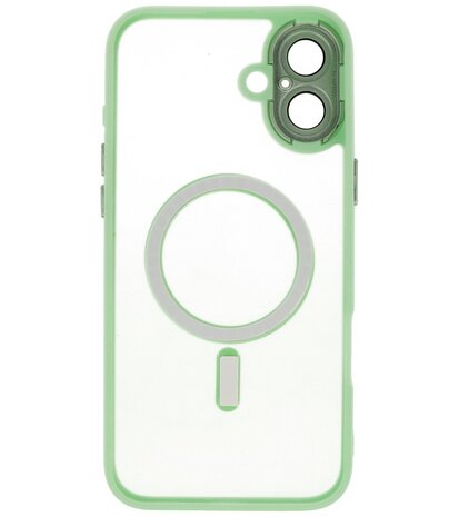 Mat-Transparent met Camera Beschermer Magsafe Case voor iPhone 16 Groen