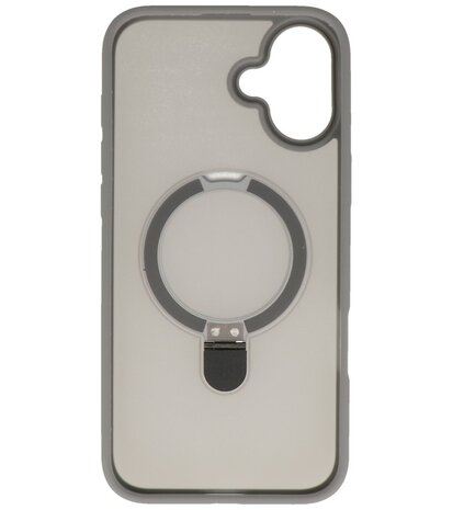 Magsafe Mat Transparant - Camera Beschermer Case met Staande Functie voor iPhone 16 Plus Grijs