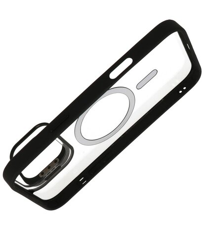 Magsafe Transparant - Camera Beschermer Case met Staande Functie voor iPhone 16 Plus Zwart