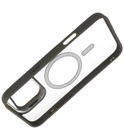 Magsafe Transparant - Camera Beschermer Case met Staande Functie voor iPhone 16 Plus Grijs