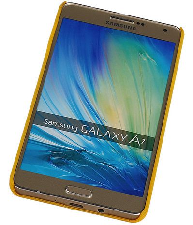 Samsung Galaxy A7 - Brocant Hardcase Hoesje Geel