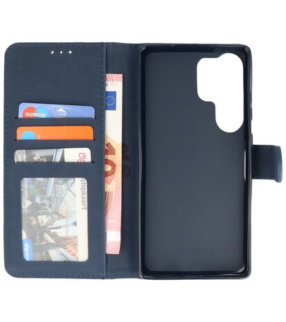 Samsung Galaxy S25 Ultra Hoesje Book Case Portemonnee Telefoonhoesje - Navy