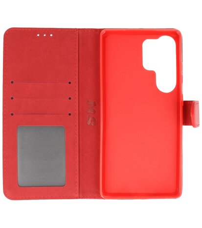 Samsung Galaxy S25 Ultra Hoesje Book Case Portemonnee Telefoonhoesje - Rood