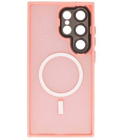 Mat-Transparent met Camera Beschermer Case voor Samsung Galaxy S25 Ultra Roze